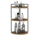 3-Tier Wood Metal Organizer for Bathroom and Kitchen Corner Shelf Storage for Bathroom Essentials Dresser Use