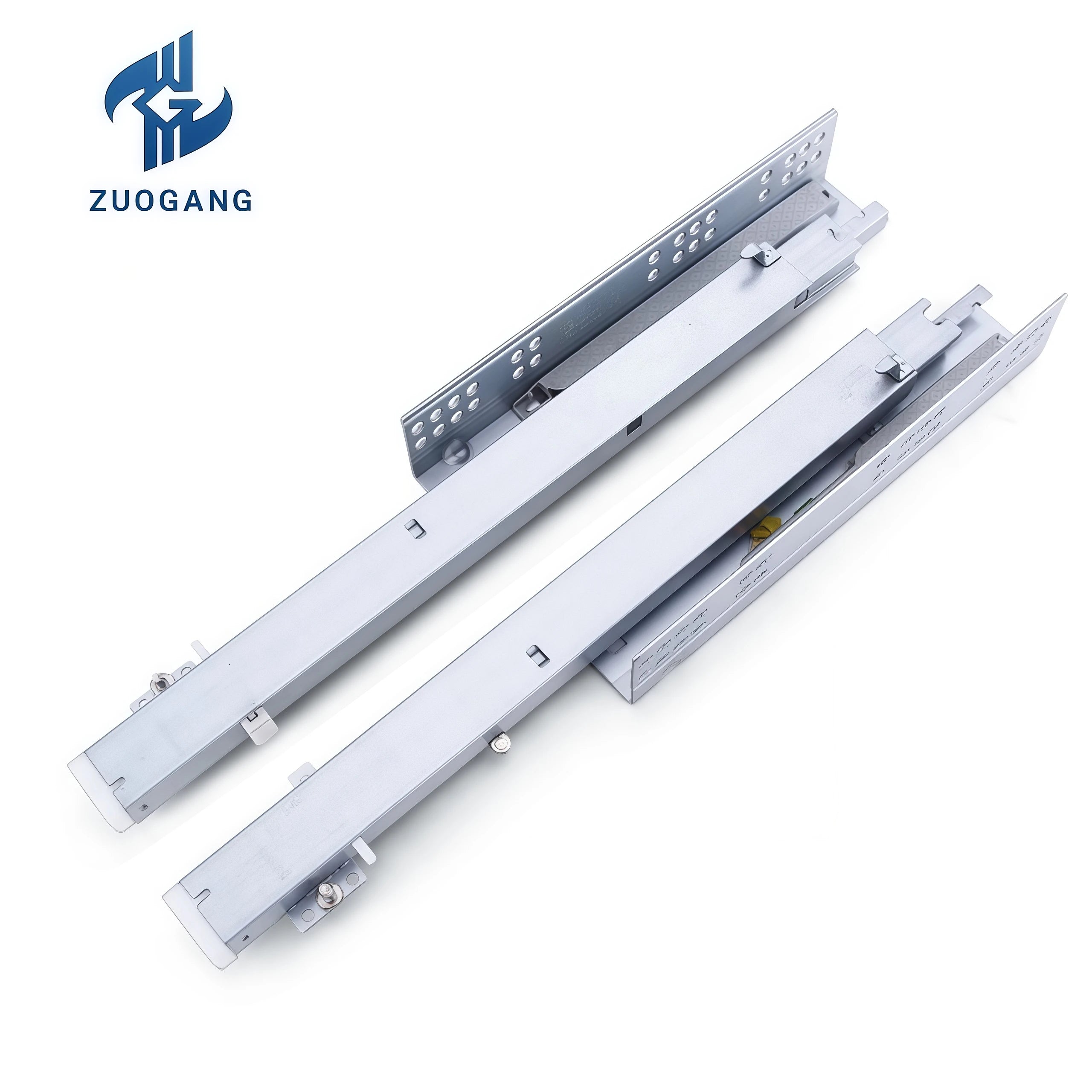 Concealed Drawer Slide 3-Fold Push-to-Open Hidden Telescopic Rails Kitchen Cabinets Furniture 45mm China Factory