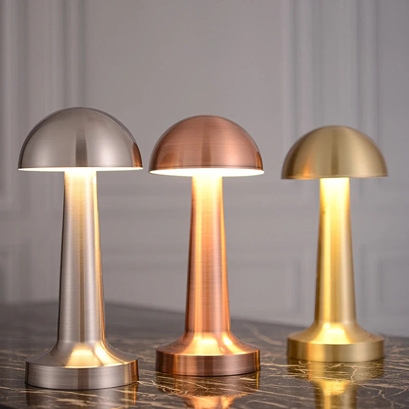 Wireless LED Night Light Table Lamps Luxury Sconce for Hotel Restaurant Bar Bedside Decor Flexible Stand Light Shade Battery