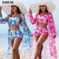 PASUXI Custom 2026 Sexy Bikini Swimwear Solid Women Beach Backless String Lace up Tankini Swimsuit Womens Triangle Bikinis Set