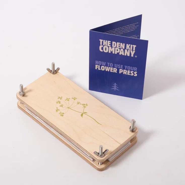 Custom  Laser Engraving Printing Flower Press Kit Wooden for Kids Adults