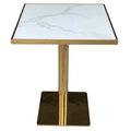 OEM ODM Modern Design Mable Top Coffee Table Stainless Steel Frame Easy-clean Living Room Furniture
