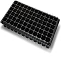 72-Cell Recycled PET Plastic Black Durable Nursery Tray for Microgreen Germination in Greenhouse Garden or Outdoor Use