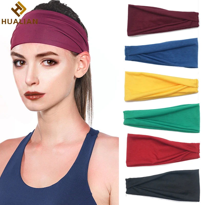 HUALIAN Cycling Yoga Sweat Band Sports Headband Men Sweatband for Men and Women Yoga Hair Bands Head Sweat Bands Sports Safety