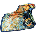 Eur-American New Headscarf for Women Satin Silk Van Gogh Scarf  90*90 Hijab Shawl Soft Feeling Female Daily Decoration