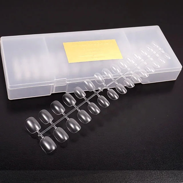 Nail Art Salon Traceless French Short Square Round Nail Patch 1 Box of 300 Pieces ABS Material for Finger Application