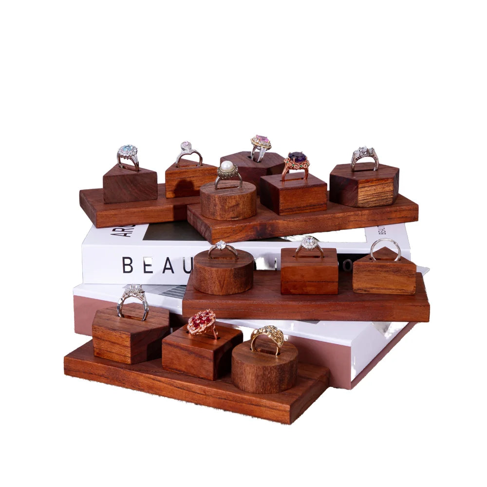 Factory Direct Supply Wholesale Polygonal Ring Display Rack Elegant Jewelry Tray for Display for Ring Storage