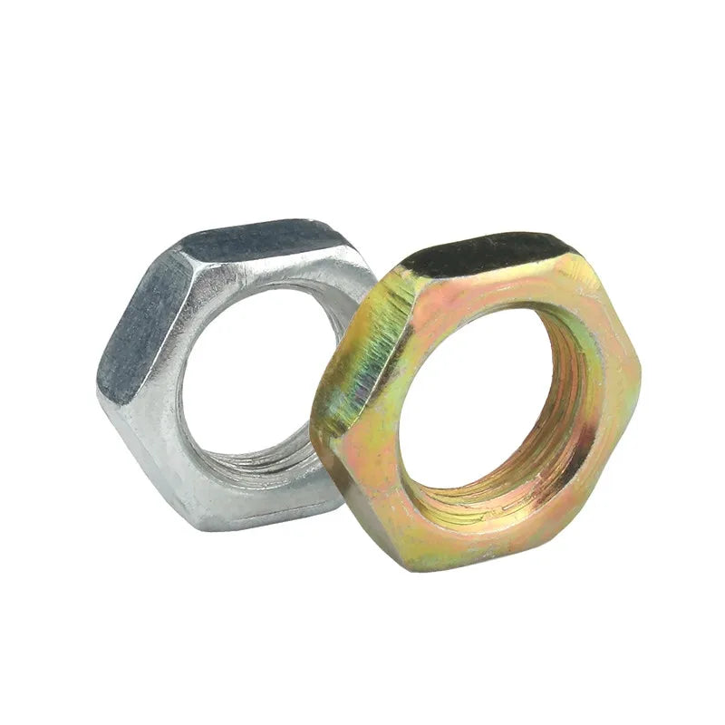 OEM Carbon Steel Hex Thin Nut With Zinc Plated 1/2-28 Thread Hexagon Nut