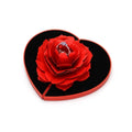 Ready to Ship Modern 3D Rose Flower Pop-up Ring Gift Box Custom Logo Valentine Heart Shape Jewelry Packaging Display Box