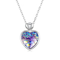 925 Sterling Silver Fine Chains Necklace with Fish Scale Heart Pendant Love Gift for Female Featuring Snake Chain SCN468