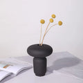 Hot Sale Nordic Ceramic Vase Modern Simple Grey Black Vase Creative Oval Vases for Home Living Room Desktop Decoration