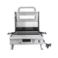 1200W High Power Stainless Steel Electric BBQ Grill 450â„ƒ Max Temp 61x22cm Cooking Area Dual Knobs Easy Clean Premium Style