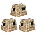 Handmade Woven Small Pet Bed Natural Landscape hay Nest Animal Pattern Popular Straw Rabbit Hut