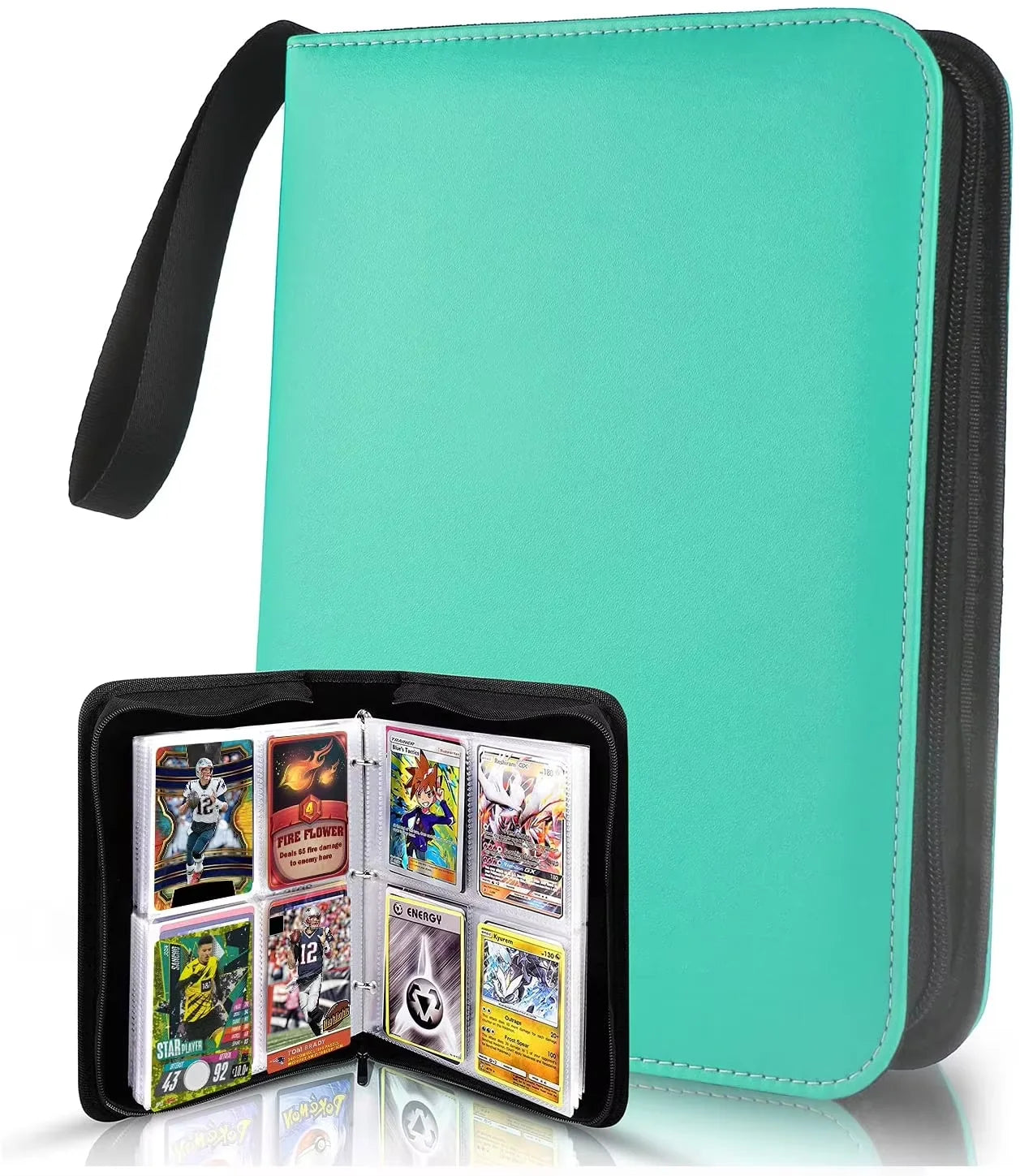 Junmei Factory PU Carrying Binder Sports Cards Game & Trading Card Sleeves Baseball Card Holder Compatible