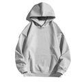 Fitspi Men's Heavy Thickening Solid Color Hoodie Sweater Drop Shoulder Top Loose Casual Pullover Coat