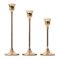 Fancy Metal Candlestick Wedding Centerpieces Pillar Tapered Stick Candle Stands Gold Candle Holder