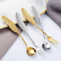 Creative 304 Stainless Steel Spoon Feather Coffee Spoon Cake Dessert Spoon Fruit Fork