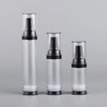 Hot Sale Lotion Essence Foundation Oil Serum Cosmetic Packaging 15ml 30ml 50ml Black Top Airless Spray Lotion Pump Bottle
