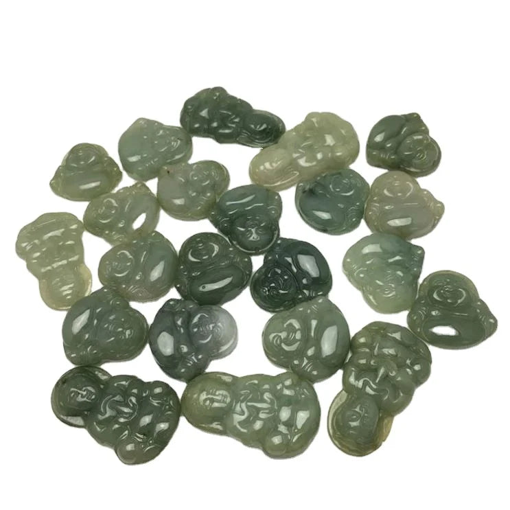 Certified Jadeite Type a Myanmar Jade  Jade Crafts Guanyin Bodhisattva Maitreya Buddha Pendant Pendant Jewelry Factory Wholesale