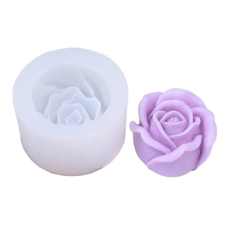 2025 New Design Custom Designer DIY Making Candles Flower Shaped Candle Moldes Silicone Mold