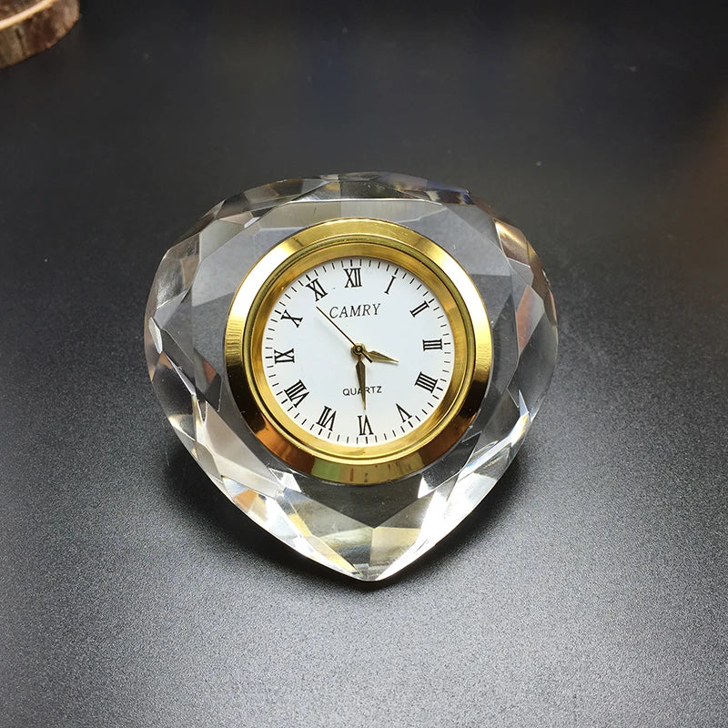 Wedding Favor Diamond Crystal Clock Glass Crystal Clock Wedding Souvenirs Gifts