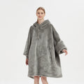 Oversize Hoodie Blanket  Wholesale Wearable Blankets Male Female Winter Blanket's Custom Design Hoodies Sherpa Hoody