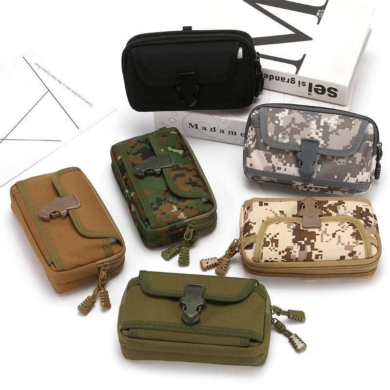Hot Sale Unisex Multi-functional Molle Zipper Closure Waist Phone Bag Large Capacity Tactical Waterproof Candy Pattern Outdoor
