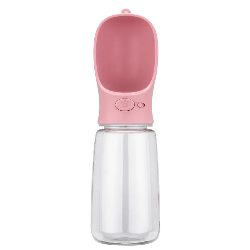 Dog Eco-Friendly Modern Plastic Water Bottle 550ml Colorful Food Grade Leak Proof Pet Care Travel Outdoor Use