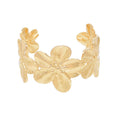 Fashion Floral Silver Gold Open Bangle Bracelet Armband Wide Bracelet