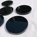 Wholesale Natural Folk Crafts Crystal Carving Art Sculpture Healing Black Obsidian Crystal Mirror for Decoration
