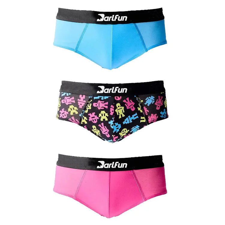 Wholesale Comfortable Mid-Rise Printed Breathable Men's Boxer Briefs