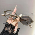 2025 Fashion Women Ladies Photochromic Oval Round Frame Man Glasses Anti-blue Myopia Prescription Eyeglasses
