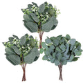 Artificial Eucalyptus Stems and Leaves 30cm Plastic for Christmas Home Office Farmhouse Wedding Centerpiece Decoration