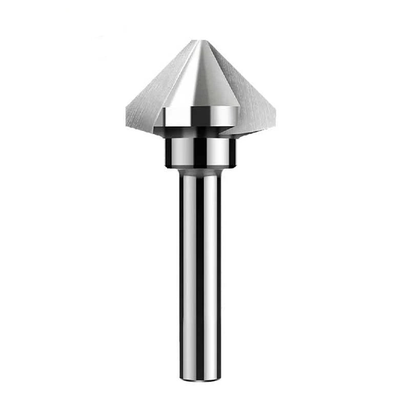 WEIX 3 Flutes HSS Chamfer  60/90/120 Degree Countersink Drill Bit for Chamfering and Deburring
