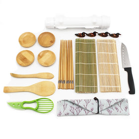 Home DIY Sushi Rice Making Sushi Machine Bamboo Roller Kit Tools Set
