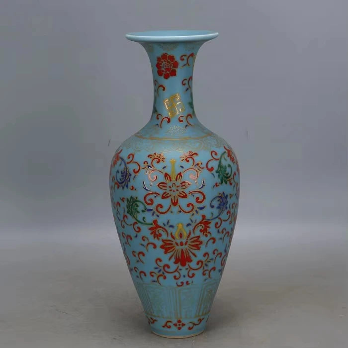 Antique Chinese Handmade Blue and White Porcelain Decoration Ceramic Vase for Home Hotels