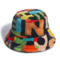 Fashion Winter Fur Fisherman Plush Fluffy Furry Fuzzy Bucket Hat for Adults and Kids