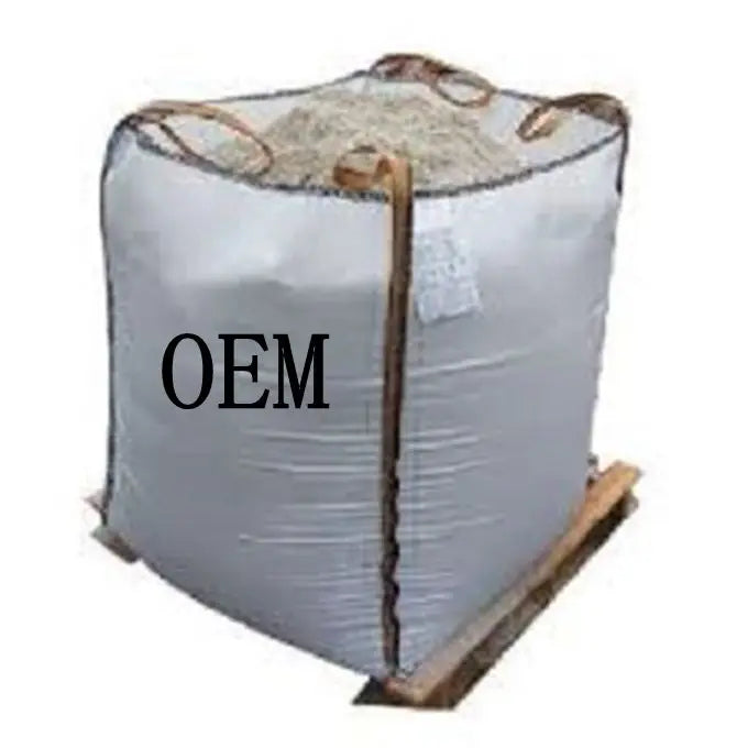 2024 Custom Weight Big Bag Big Jumbo Sand Bag PP Woven Jumbo Bag Cement PP Woven Inner Corner 1 Ton 1000kg Breathable 4 Loops