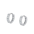 Light Luxury Fine Jewelry Zircon Earrings 925 Sterling Silver Rhodium-plated Round Circle Hoop Earrings for Women Jewelry Gifts