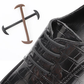 12 Pcs Silicone Shoelaces Men's and Women's Leather Shoes Elastic Shoe Laces Without Ties Fast on and off Rubber Lazy Shoelace