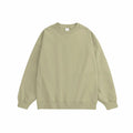 Wholesale 350gsm French Terry Crewneck Sweatshirt Custom Logo Unisex Oversized Blank Autumn Season Plain Dyed Technique