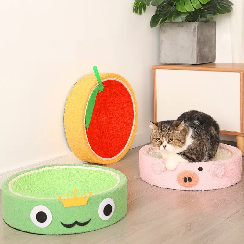 Multiple Styles Cartoon Cat Scratch Mat Cat Bed 2 in 1 Pet Grinding Paws Scratcher Toys Cat Scratching Board
