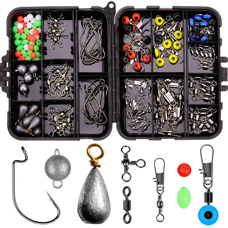 165 Pieces of Fish Hook Accessories Set Fishing Set Sea Fishing Rock Fishing Set