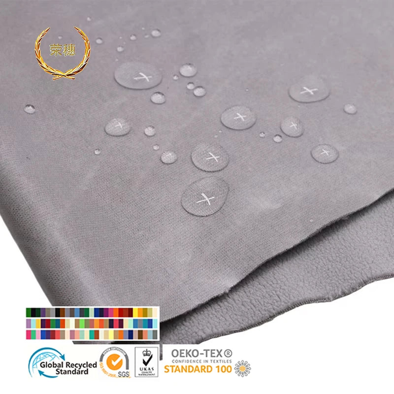 Wholesale Direct Supply Polyester Elastic Ollie Velvet Fabric Laminate Neck Warmers TPU Film Waterproof Composite Fabric