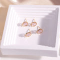18k Gold-plated Single Loop Colored Crystal Oval Earrings Glass  Pendant for DIY  Accessories Earrings