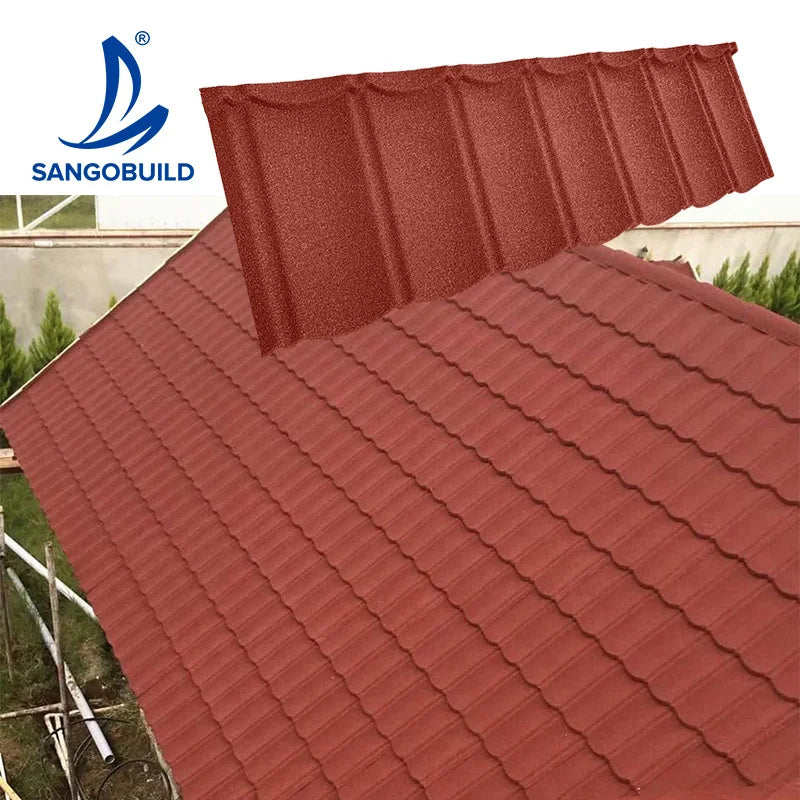 Stone Coated Corrugated Roofing Sheets Heat Resistant Fireproof Waterproof Durable Building Materials
