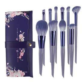 High Quality Wholesale 10PCS Fashion Purple Color Makeup Brush Set Foundation Brush Eyeshadow Makeup Brush Kits