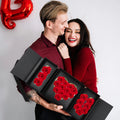 Valentines I Love You Letter Luxury Ribbon Paper Rose Flower Arrangement Gift Box Mother's Day