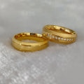 Couple 24k Gold Plated Wedding Rings Stainless Steel Jewelry Women Anel Bague Anillos Eheringe Snubni Prsten Ringar Anelli