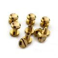 Cloxy Leather Belt Accessories 10mm Chicago Screw Rivets for Leather Belt Screw Wallet Fasteners Brass Chicago Leather Set Screw